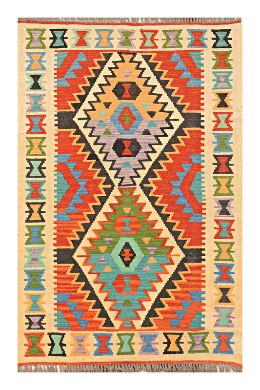 Afghan Kilim - 3x5 ft