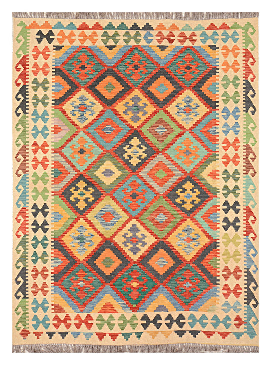 Afghan Kilim - 7x5 ft