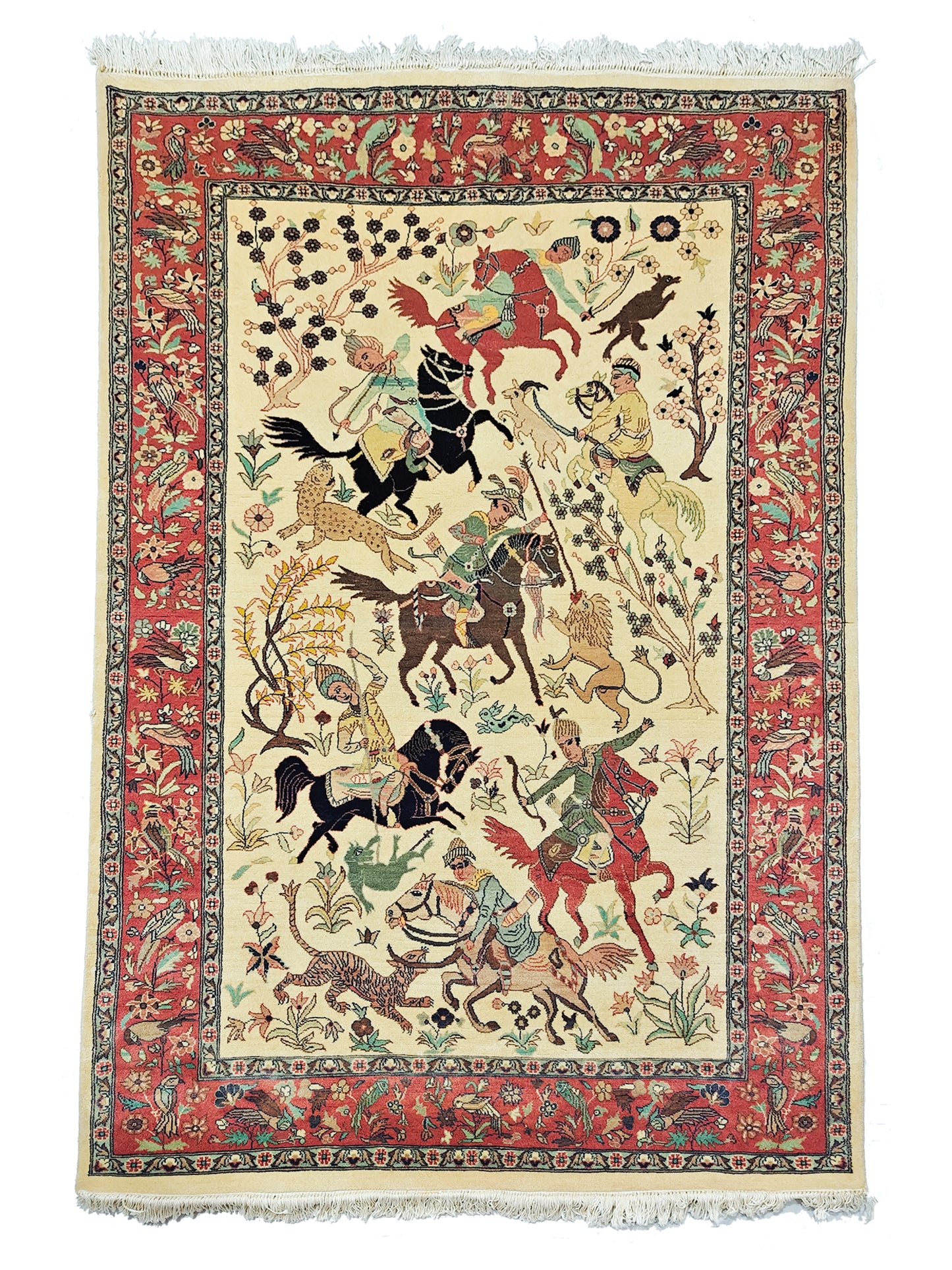 Shikargah Double knot Rug - 6x4 ft