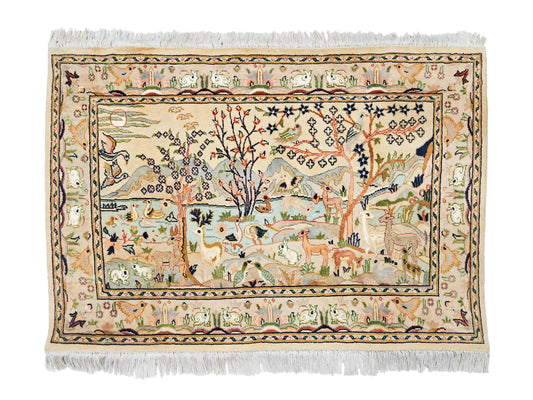 Pictorial Rug Double knot - 2.5x4 ft