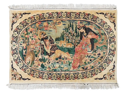 Pictorial Rug Double knot - 2.5x4 ft