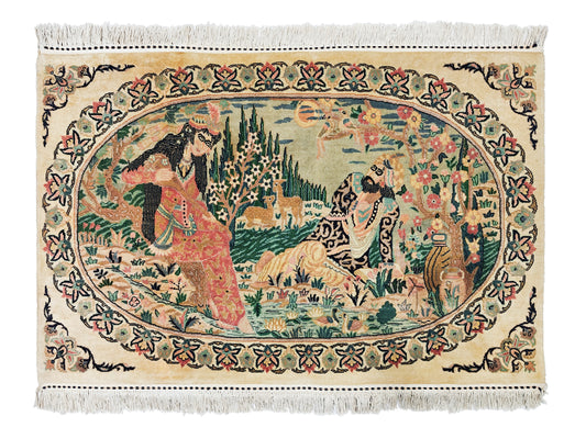 Pictorial Rug Double knot - 2.5x4 ft