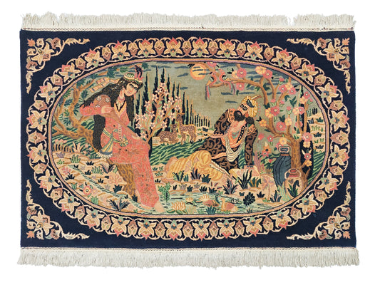 Pictorial Rug Double knot - 2.5x4 ft