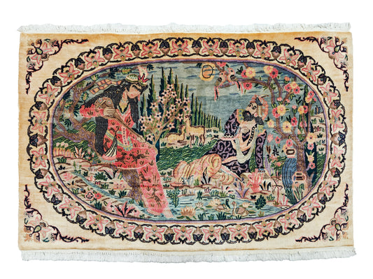 Pictorial Rug Double knot - 2.5x4 ft