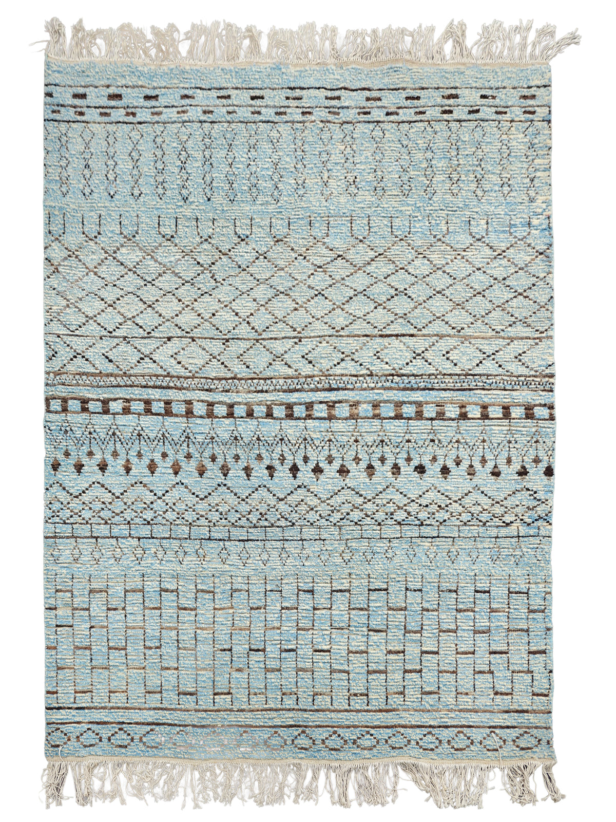 Hand Made Moroccan Rug - 8x5.5 ft
