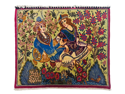 Persian Pictorial Rug - 3x2 ft